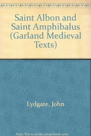 Front cover of Saint Albon and Saint Amphibalus by John Lydgate