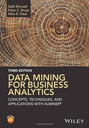 Cover of Data Mining for Business Analytics: Concepts, Techniques, and Applications with XLMiner by Galit Shmueli