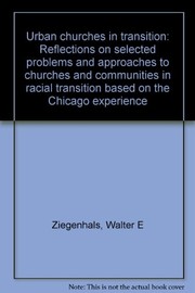 Front cover of Urban churches in transition by Walter E. Ziegenhals