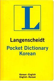 Front cover of Langenscheidt's pocket Korean dictionary by K G Langenscheidt