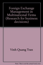 Front cover of Foreign exchange management in multinational firms by Vinh Quang Tran