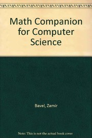 Cover of Math companion for computer science by Zamir Bavel