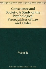 Cover of Conscience and society by Ranyard West