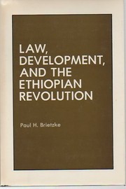 Front cover of Law, development, and the Ethiopian revolution by Paul H. Brietzke