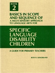 Cover of A multi-sensory approach to language arts for specific language disability children by Beth H. Slingerland
