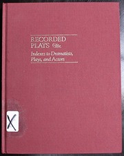 Cover of Recorded plays by Herbert H. Hoffman