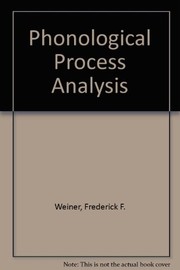 Cover of Phonological process analysis by Frederick F. Weiner
