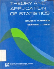Front cover of Theory and application of statistics by Bruce E Wampold