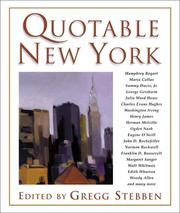 Front cover of Quotable New York by Gregg Stebben