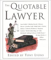 Cover of The quotable lawyer by Tony Lyons