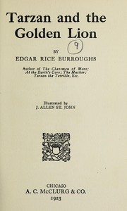 Front cover of Tarzan and the golden lion by Edgar Rice Burroughs