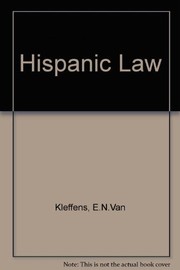 Front cover of Hispanic law until the end of the Middle Ages by Eelco Nicolaas van Kleffens