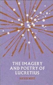 Front cover of The imagery and poetry of Lucretius by David West