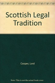 Front cover of The Scottish legal tradition by Michael C. Meston