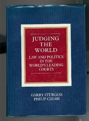 Cover of Judging the world by Garry Sturgess