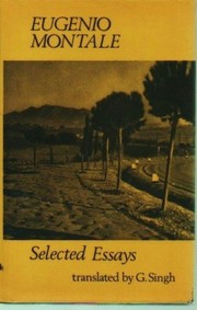 Front cover of Selected essays [of] Eugenio Montale by Eugenio Montale