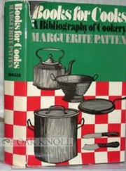 Front cover of Books for cooks by Marguerite Patten