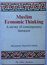 Cover of Muslim economic thinking by Muhammad Nejatullah Siddiqi
