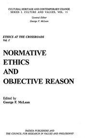 Front cover of Ethics at the crossroads by George F. McLean