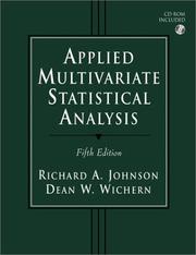 Cover of Applied multivariate statistical analysis by Richard Arnold Johnson