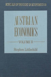 Front cover of Austrian economics by S. C. Littlechild