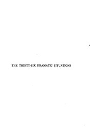 Cover of The thirty-six dramatic situations by Georges Polti