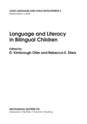 Cover of Language and literacy in bilingual children by D. Kimbrough Oller