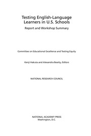 Front cover of Testing English-language learners in U.S. schools by Kenji Hakuta