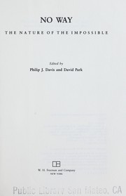 Cover of No Way by Philip J. Davis