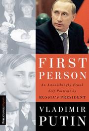 Front cover of First person by Vladimir Vladimirovich Putin