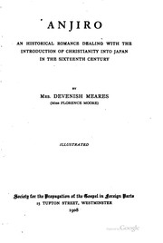 Front cover of Anjiro: An Historical Romance Dealing with the Introduction of Christianity ... by Florence Moore Meares 