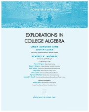 Front cover of Explorations in college algebra by Linda Almgren Kime