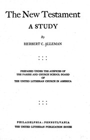 Cover of The New Testament by Herbert Christian Alleman