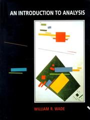 Cover of An introduction to analysis by W. R. Wade