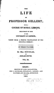 Front cover of The life of Professor Gellert by Christian Fürchtegott Gellert