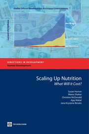 Front cover of Scaling up nutrition by Susan Horton