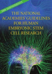 Front cover of The National Academies' guidelines for human embryonic stem cell research by Unknown