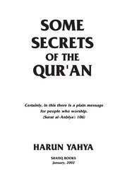 Front cover of Some secrets of the Qur'an by Harun Yahya