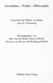 Front cover of Geschichte - Politik - Philosophie by Willem van Reijen