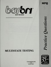 Front cover of BarBri bar review by BAR/BRI (Firm)