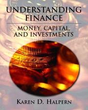 Front cover of Understanding Finance by Karen D. Halpern