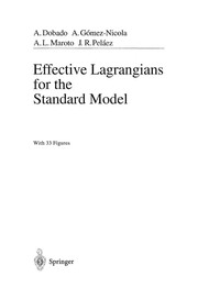 Cover of Effective Lagrangians for the standard model by Unknown