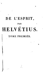 Cover of De l'esprit by Helvétius