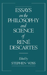 Front cover of Essays on the philosophy and science of Rene Descartes by Stephen Voss