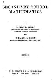 Cover of Secondary-school Mathematics by Robert Louis Short 