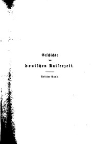 Front cover of Geschichte der deutschen Kaiserzeit by Wilhelm von Giesebrecht
