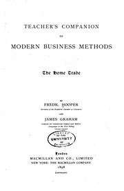 Front cover of Teacher's companion to modern business methods by Frederick Hooper 