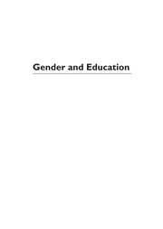 Front cover of Gender and education by Barbara J. Bank