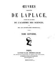 Cover of Œuvres complètes de Laplace by Pierre Simon marquis de Laplace