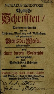 Front cover of Michaelis Sendivogii Chymische Schrifften by Michał Sędziwój